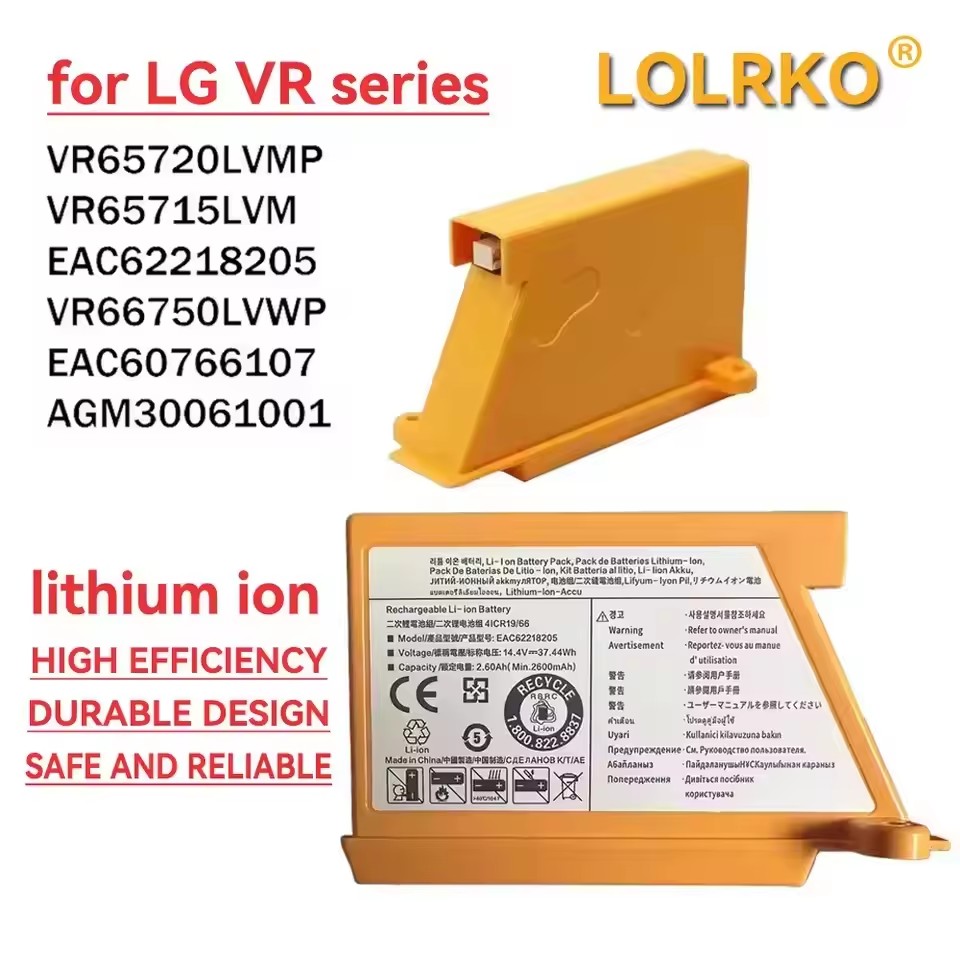 4S Lipo Battery 14.8V 6000Mah - 新しくアップグレードされたロボット掃除機バッテリー 5000mAh LG EAC62218202 VR64703LVMB、VR7412RB、14.4V リチウムイオンバッテリーパック用