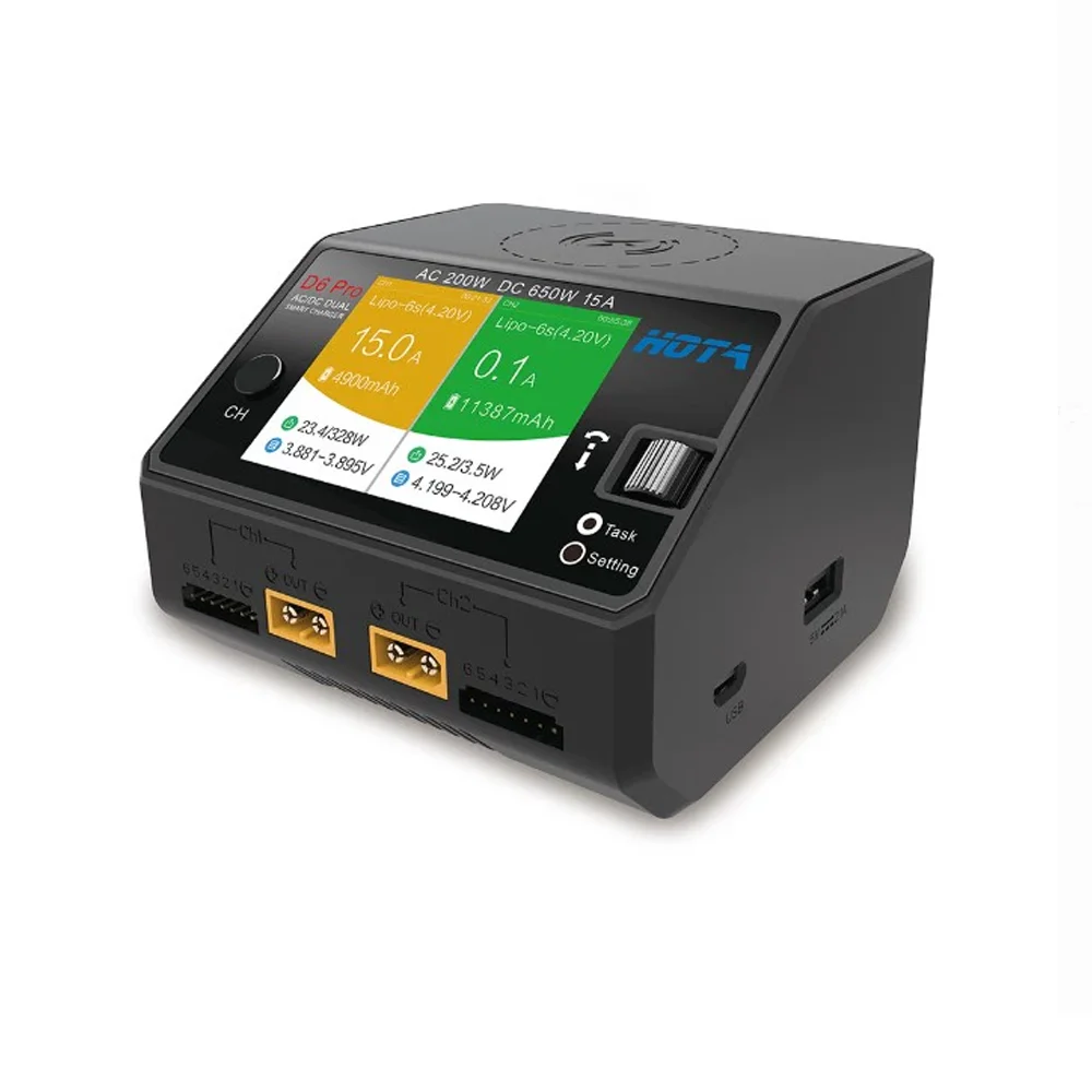 HOTA D6 Pro 200W AC/650W DC デュ - Hota D6 Pro Dual Lipo Charger のレビューと価格