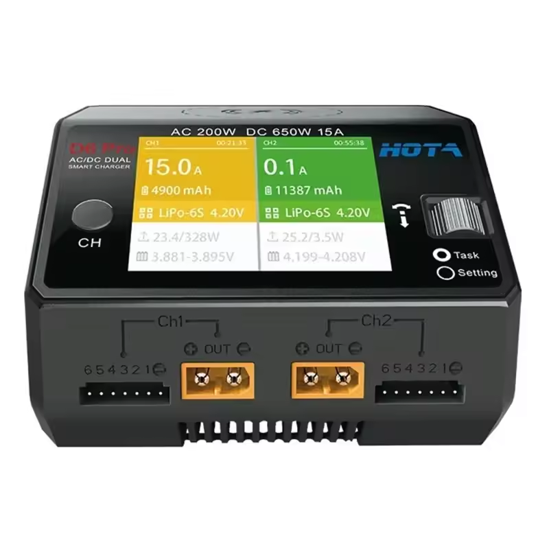 オリジナル HOTA D6 Pro AC 200W DC 6 - Hota D6 Pro Dual Lipo Charger のレビューと価格