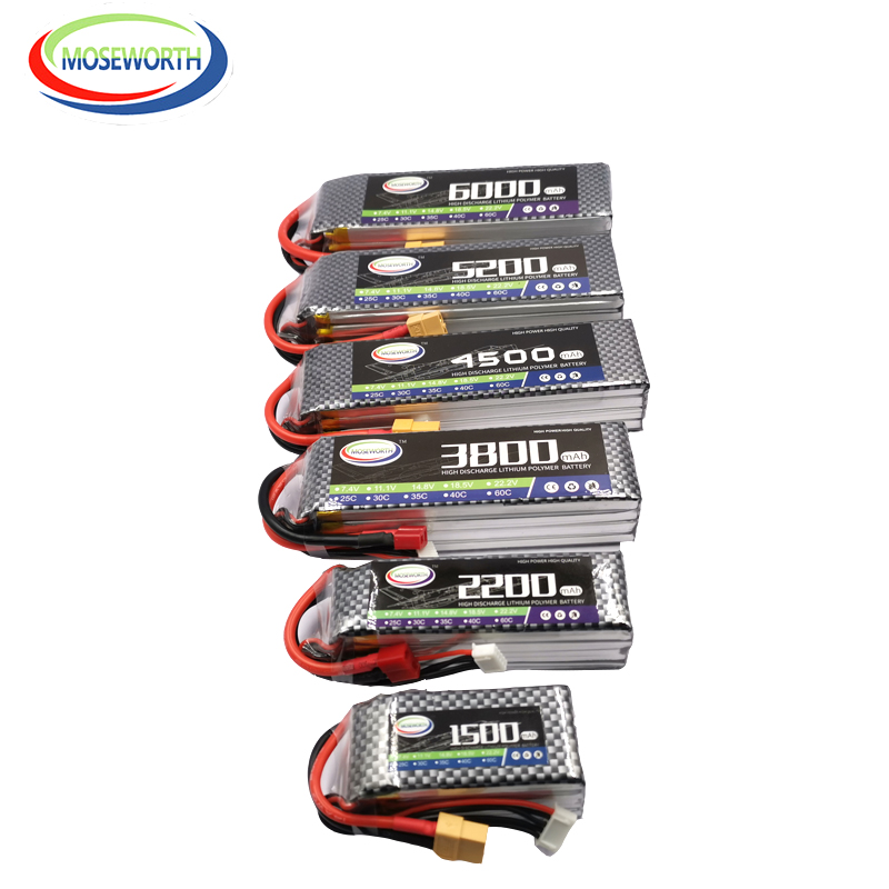 2s 3s 4s 6s rcリポバッテリー7.4v 11.1 - 4S Lipo Battery 14.8V 6000Mah のレビューと価格