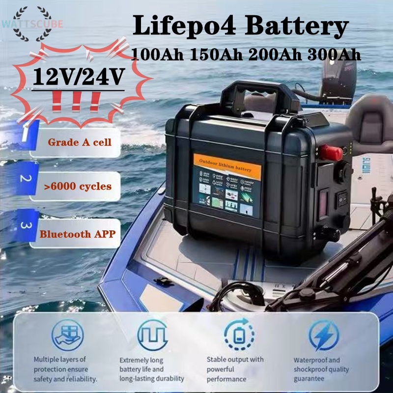 バッテリー 12V 24V 100Ah 150Ah 200A - Lifepo4 12V 100Ah Bms Bluetooth のレビューと価格